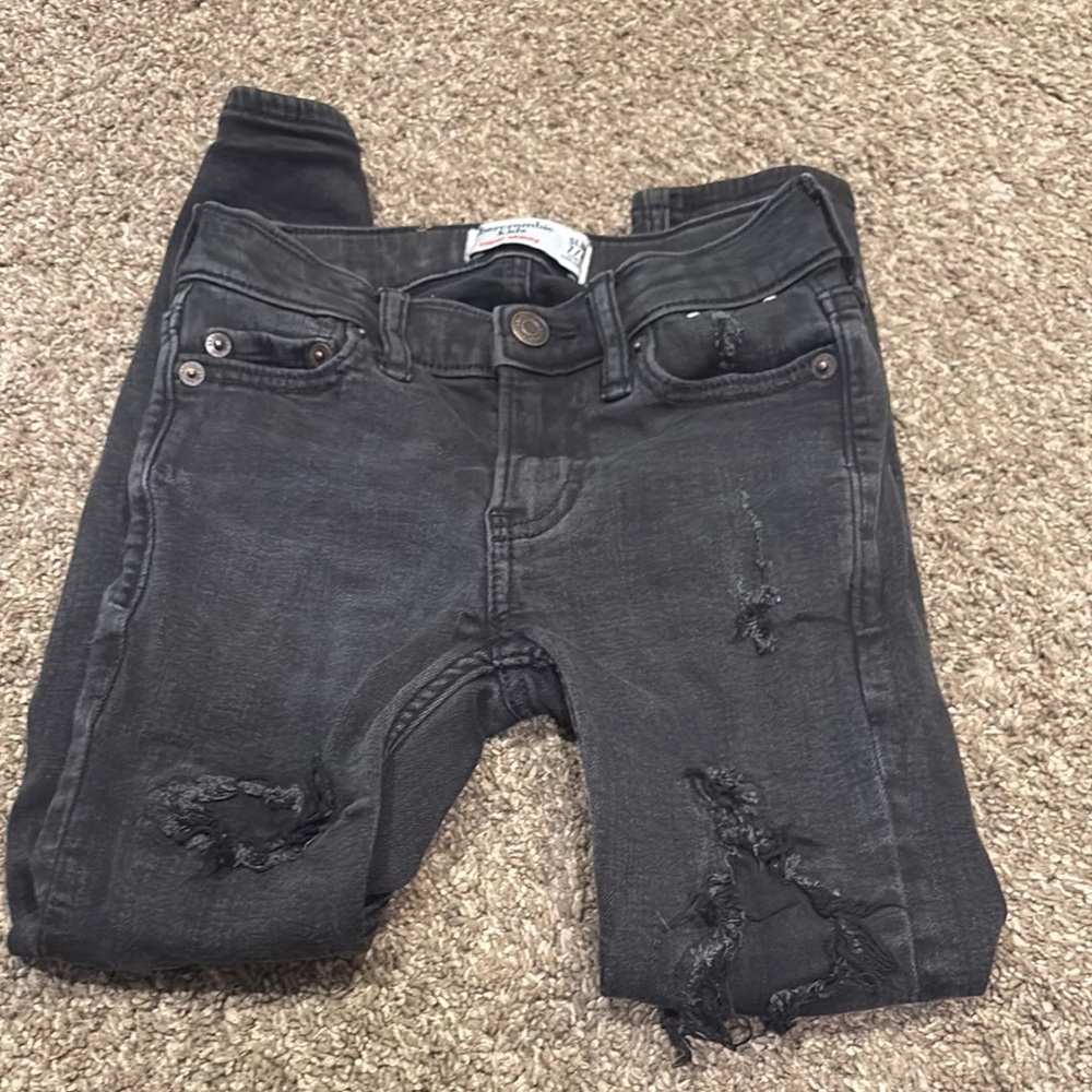 Distressed Black Jeans